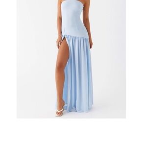 Peppermayo Light Blue Strapless Dress